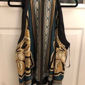 Seventh Avenue NY& Co sleeveless halter style blouse accent neck XL